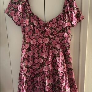 Crystal Doll Pink Floral Mini Dress juniors size large